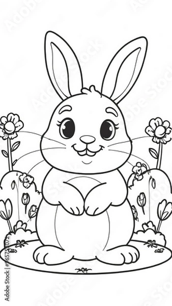Fototapeta bunny coloring book 