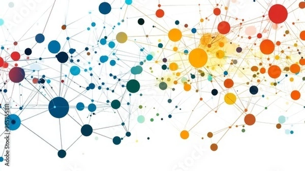 Obraz A visual representation of interdisciplinary research, with interconnected networks and shared knowledge.