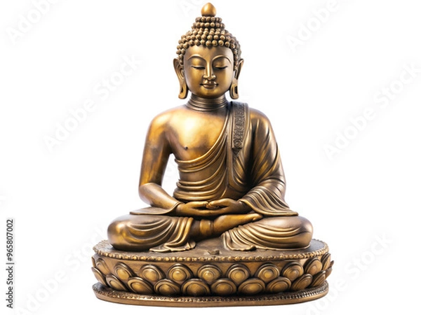 Obraz buddha statute on white background