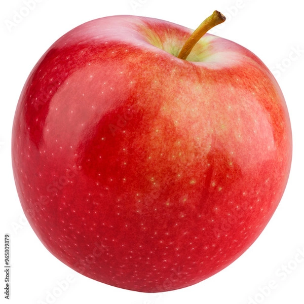Fototapeta Red apple isolated png. Apple on transparent background. PNG format. Apple no background. Full depth of field.