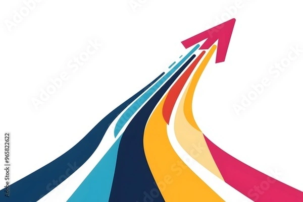 Fototapeta multiple arrow issolated on white background