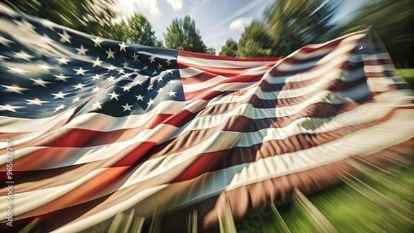 Obraz American flag background. American Independence day background