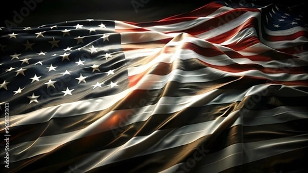 Obraz American flag background. American Independence day background