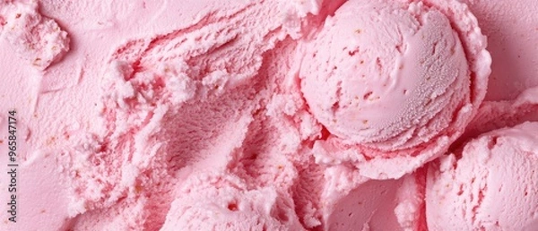 Obraz Texture pink strawberry ice cream background