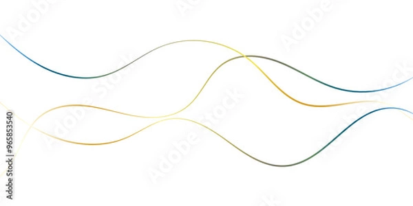 Fototapeta Colorful wave dynamic curve lines abstract background. Energy technology concept modern backdrop design for business, presentation, banner.