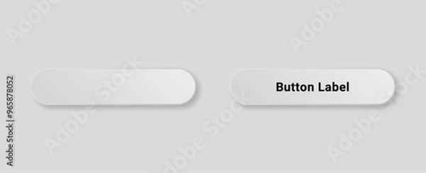 Obraz Buttons with gradient and drop shadow. Vector graphic