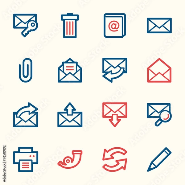 Fototapeta Email web icons set