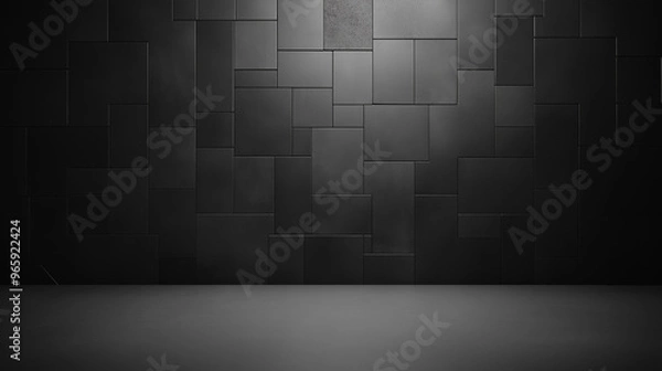 Obraz A black wall with a gray background