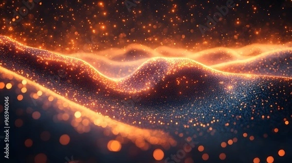 Fototapeta Core of a quantum nexus with shimmering rift effects and abstract physics phenomena. 3D realistic illustration highlights the intricate details of this science fiction concept.