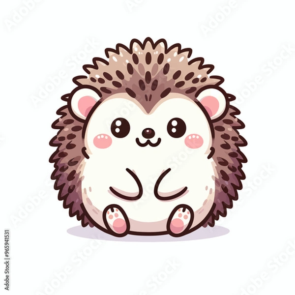 Fototapeta Vector image of a hedgehog