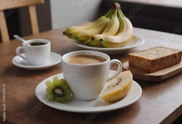 Obraz Latte Art in a Cozy Café Atmosphere