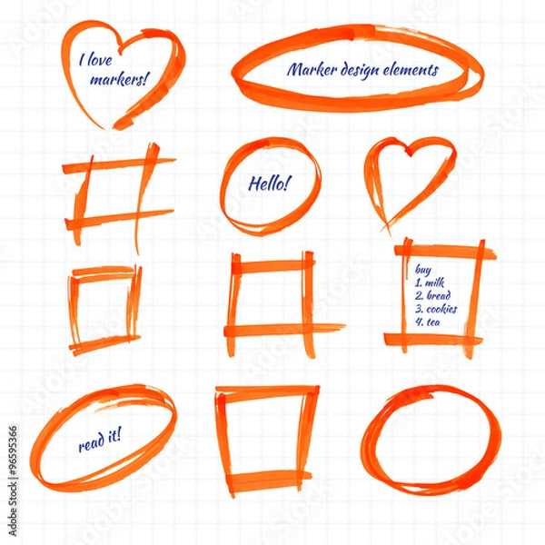Fototapeta Set of design elements