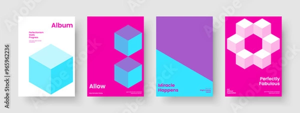 Fototapeta Modern Book Cover Layout. Isolated Report Design. Creative Business Presentation Template. Poster. Flyer. Brochure. Background. Banner. Magazine. Portfolio. Journal. Brand Identity. Advertising