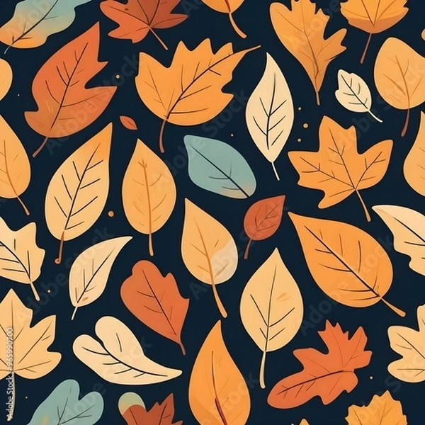 Obraz seamless background with autumn leaves