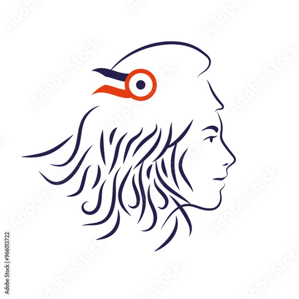 Obraz illustration de Marianne française, symbole de la révolution