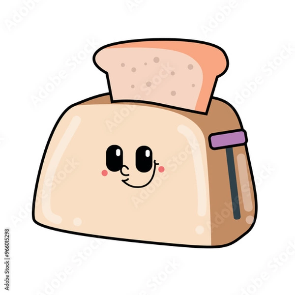 Fototapeta Toaster And Bread. Food Technology