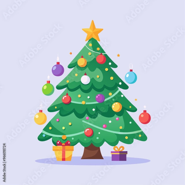 Obraz christmas tree with gifts