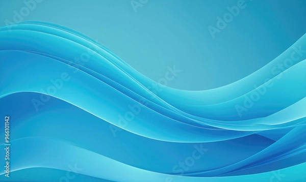 Fototapeta Abstract blue waves create a calming and modern background