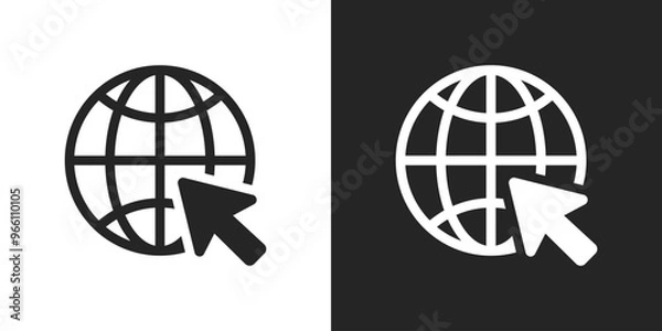 Obraz Web internet online click sign icon vector design