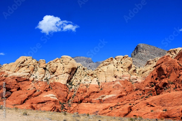 Fototapeta Colorful rocks at the Red Rock Canyon National Conservation Area in Nevada, USA