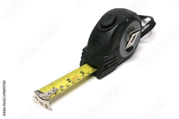 Fototapeta black tape measure in isolate background