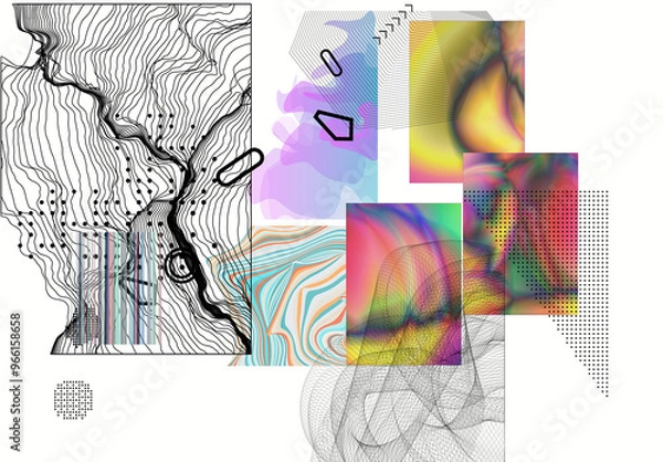 Obraz Modern Gothic Design Elements Illustration Set