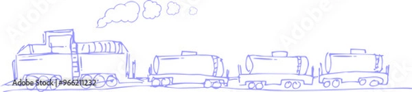 Obraz Sketch Doodle Train 