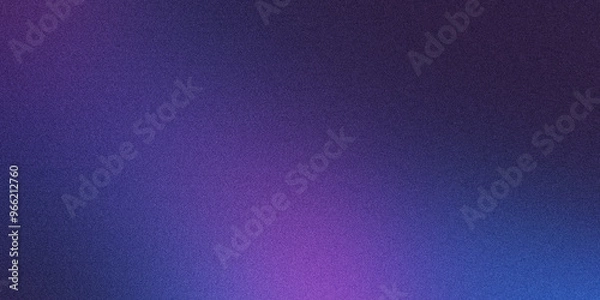 Fototapeta Grainy gradient background in black and purple colors. dark color. Noise texture. abstract purple-black gradient. background design