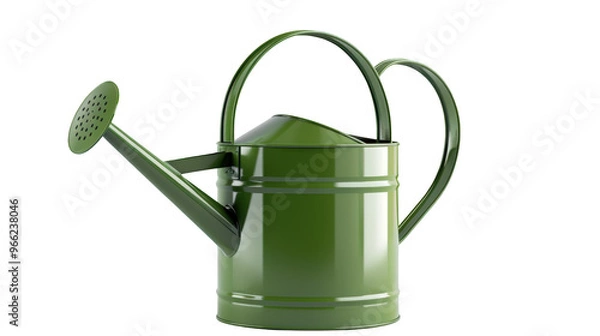 Obraz Green watering can isolated transparent background