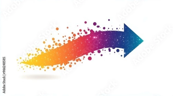 Fototapeta Abstract Colorful Arrow Design - Vector Graphic Illustration