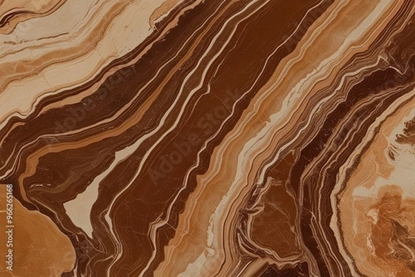 Fototapeta Rustic Brown and Beige Marble Texture Background for Warm Tones and Inviting Spaces