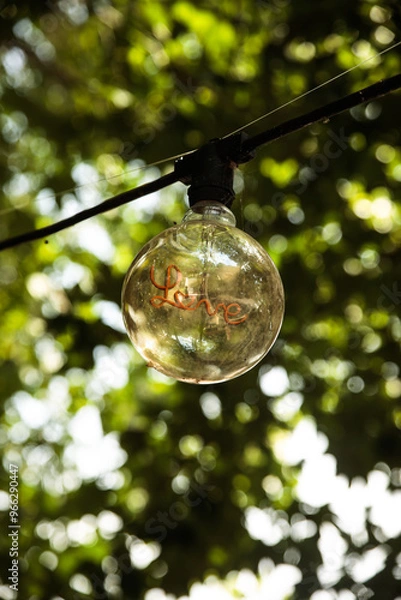 Obraz love in a light bulb