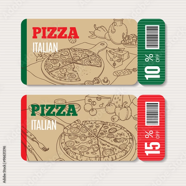 Fototapeta Pizza menu template