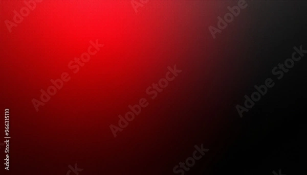 Fototapeta Abstract bold red and black gradient noisy grain background texture
