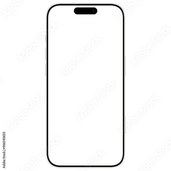 Obraz 画面が透過されたスマートフォン　携帯電話　携帯　スマホのイラスト素材　ベクター