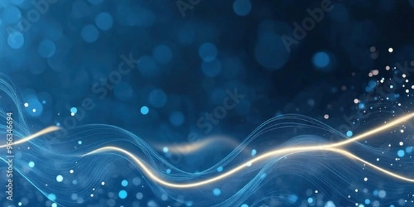 Fototapeta wave and curve abstraction on a navy blue background