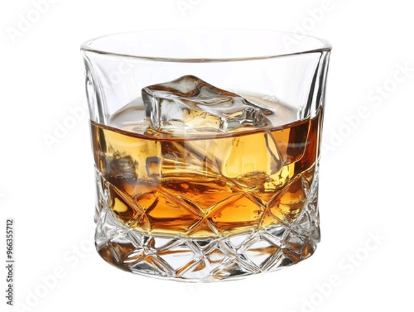 Fototapeta a glass with a drink and ice