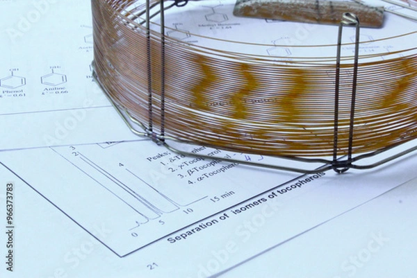 Fototapeta capillary columns for gas chromatographic analysis. equipment for analytical chemistry