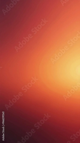 Fototapeta A warm gradient background transitioning smoothly from red to orange to yellow, evoking a sunset-like atmosphere