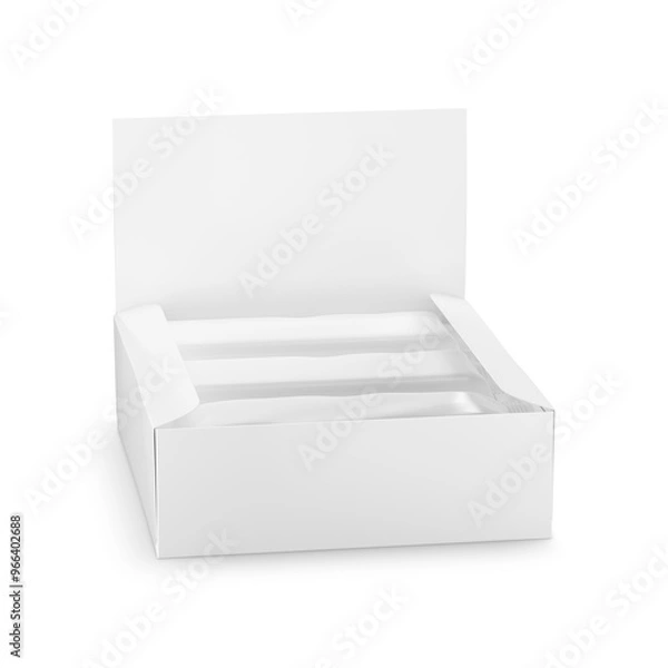 Obraz An image of a White Snack Box isolated on a white background