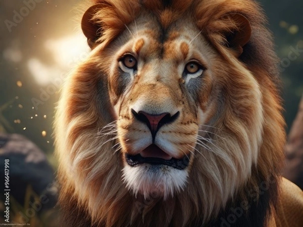 Obraz lion face close up