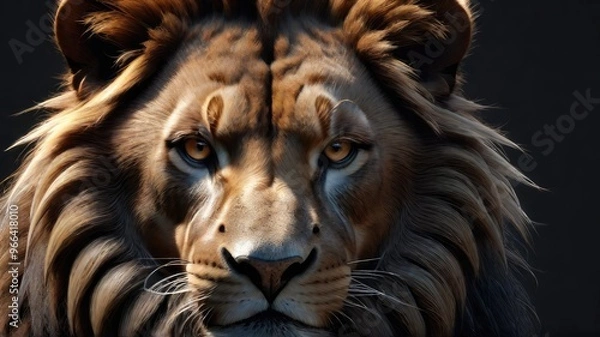 Obraz lion face close up