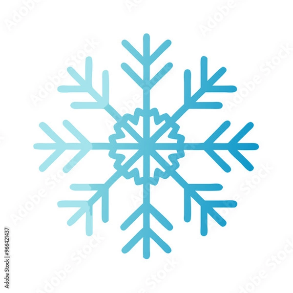 Fototapeta snowflake on white background