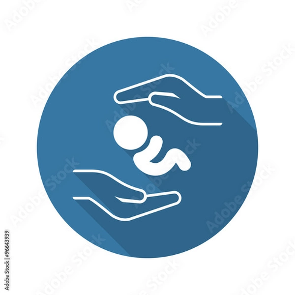 Obraz Postnatal Care Icon. Flat Design.