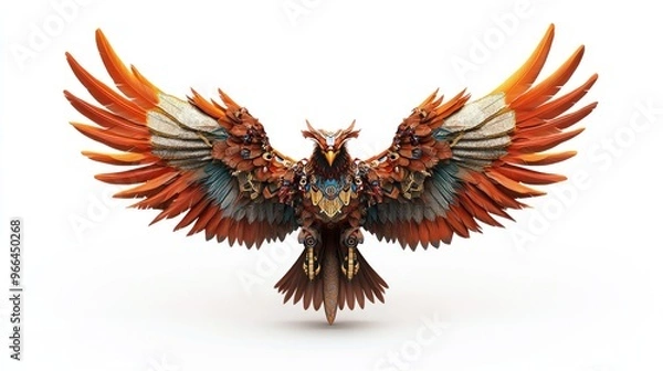 Fototapeta Mechanical Eagle with Spread Wings