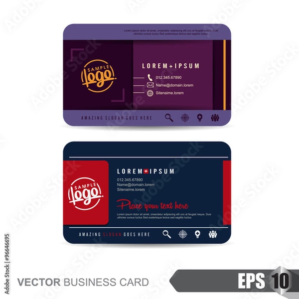 Fototapeta business card template,Vector illustration