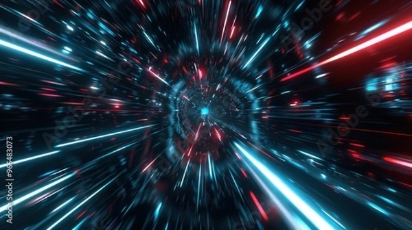 Fototapeta Abstract Lights Tunnel