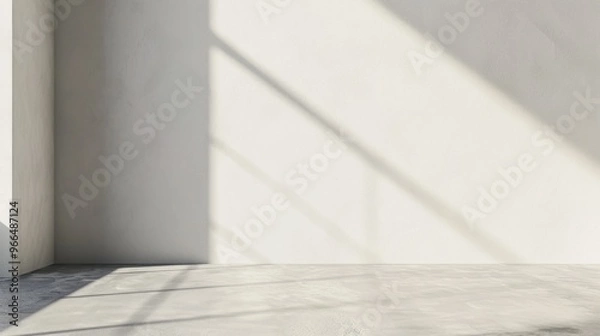 Obraz Minimalist Interior Design: A Blank Canvas of Light and Shadow