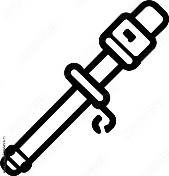 Fototapeta Sword black and white icon simple design image