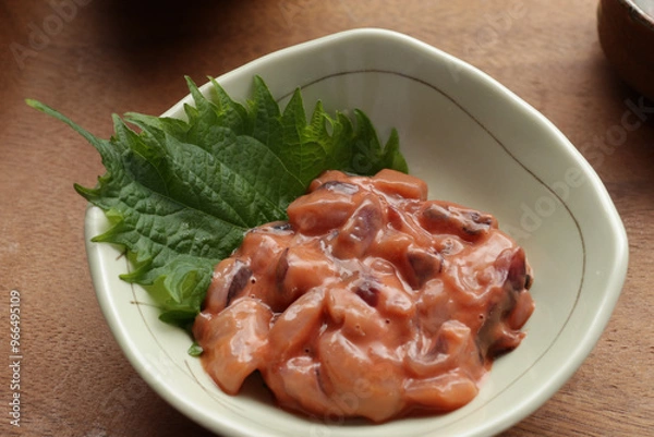 Fototapeta 小鉢に入ったイカの塩辛